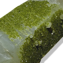 Load image into Gallery viewer, Druzy Epidote on Milk Quartz, Turkey