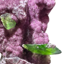 Load image into Gallery viewer, Rare Chromium Titanite with Amesite and Calcite, Saranovskii Mines, Perm Krai , Russia