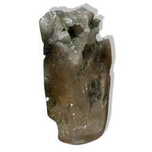Load image into Gallery viewer, Golden Rutile Chlorite Samādhi Himalayan Quartz Skull, Carved by Subhash, India