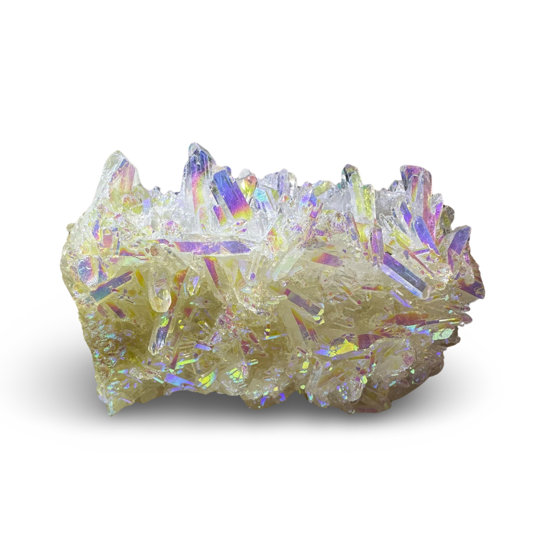 AAA Grade, Double Aura Coated Angel Aura Quartz Cluster, USA