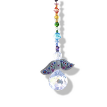 Load image into Gallery viewer, Faceted Crystal Chakra Sun Catcher/ Car Mirror
