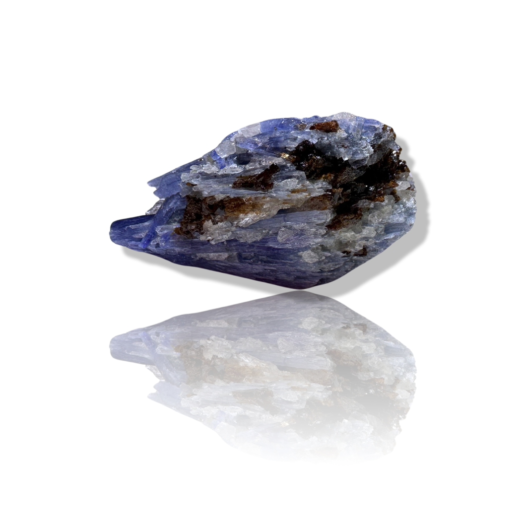 Blue Kyanite with Garnet & Quartz, Gerais Minas, Brazil