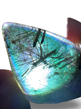 Load image into Gallery viewer, Polished Copper Rutile Aura Stone, Brazilian Quartz, USA aura
