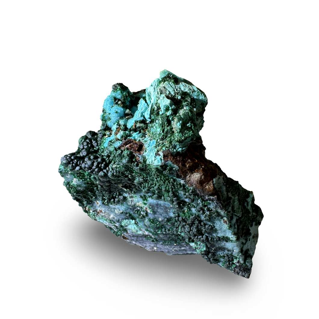 Druzy Chrysocolla Malachite, DRC, Africa, L'Etoile du Congo Mine