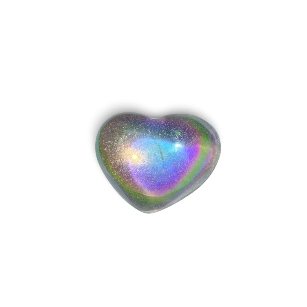 AAA Grade, Double Aura Coated Angel Aura Heart, USA