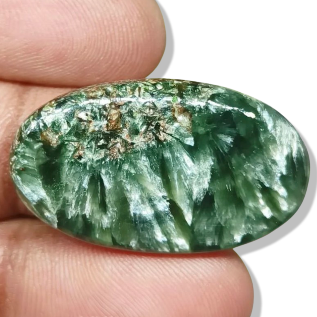 Seraphinite Cabochon, Siberia, Russia