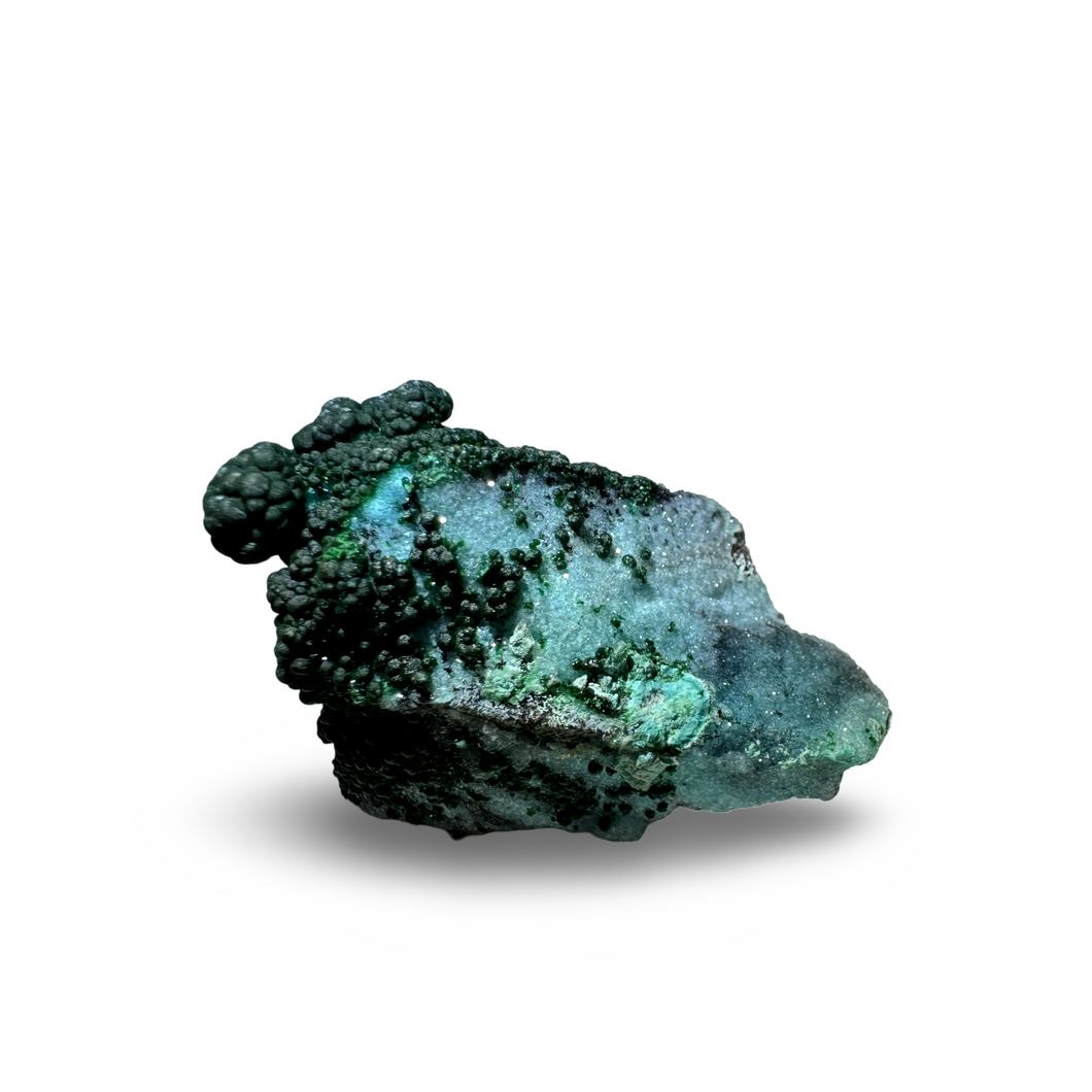 Druzy Chrysocolla & Botryoidal Malachite, DRC, Africa, L'Etoile du Congo Mine