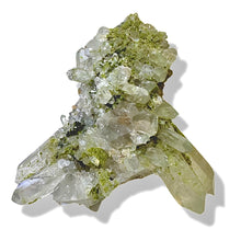 Load image into Gallery viewer, Druzy Epidote on Milk Quartz, Turkey

