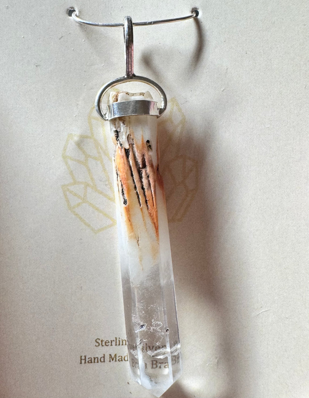 Phoenix Tara in Quartz & Sterling Silver Pendant, Brazil