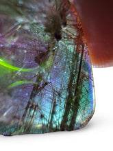 Load image into Gallery viewer, Polished Copper Rutile Aura Stone, Brazilian Quartz, USA aura
