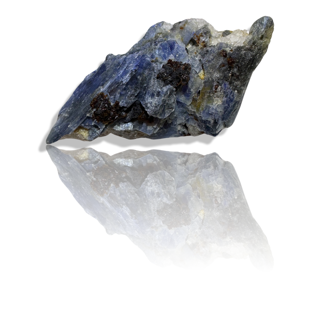 Blue Kyanite with Garnet & Quartz, Gerais Minas, Brazil