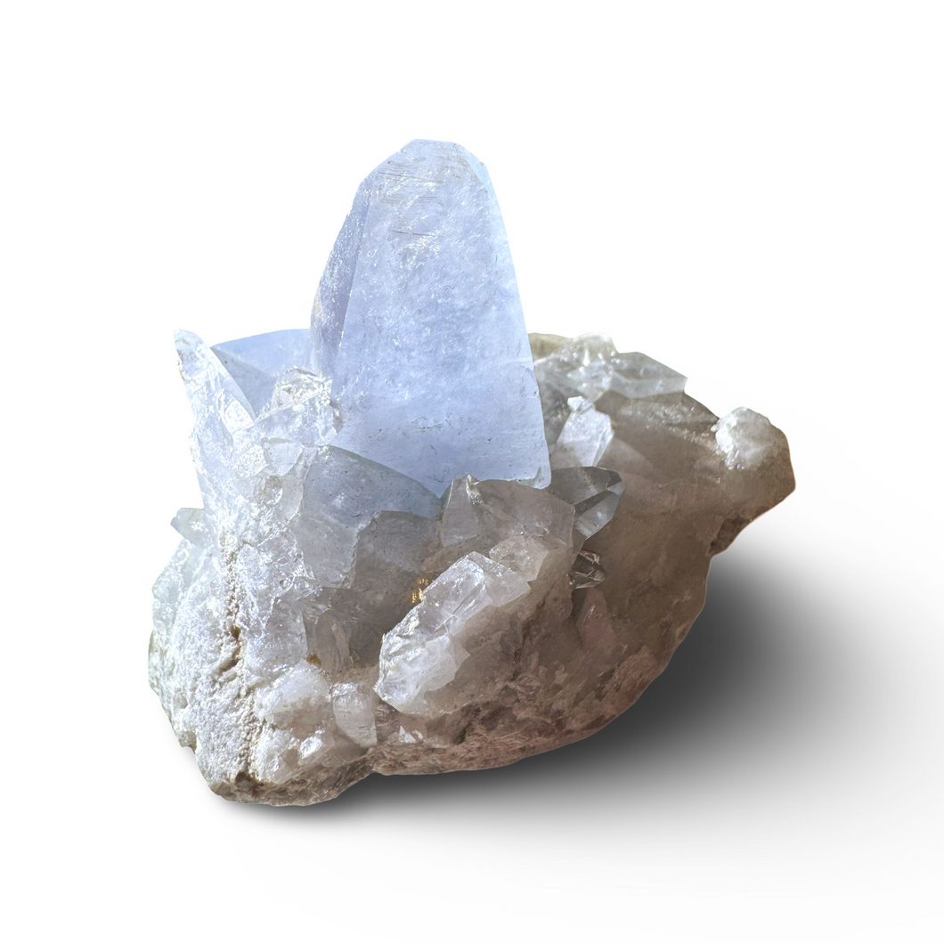 Celestite on Matrix, Sakoany, Madagascar, Mahajanga Province