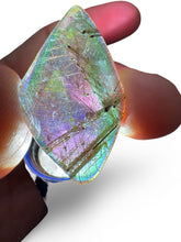 Load image into Gallery viewer, Polished Copper Rutile Aura Stone, Brazilian Quartz, USA aura
