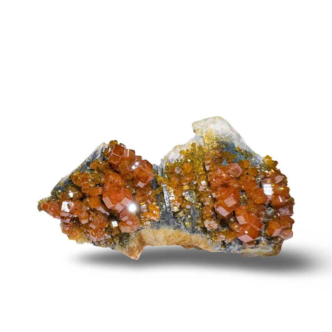 Vanadinite on Barite, Milbladen Mining District, Morocco