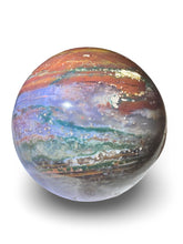 Load image into Gallery viewer, Orbicular Ocean Jasper Sphere, Old Stock, First Vein  Multicolored Rainbow, Madagascar
