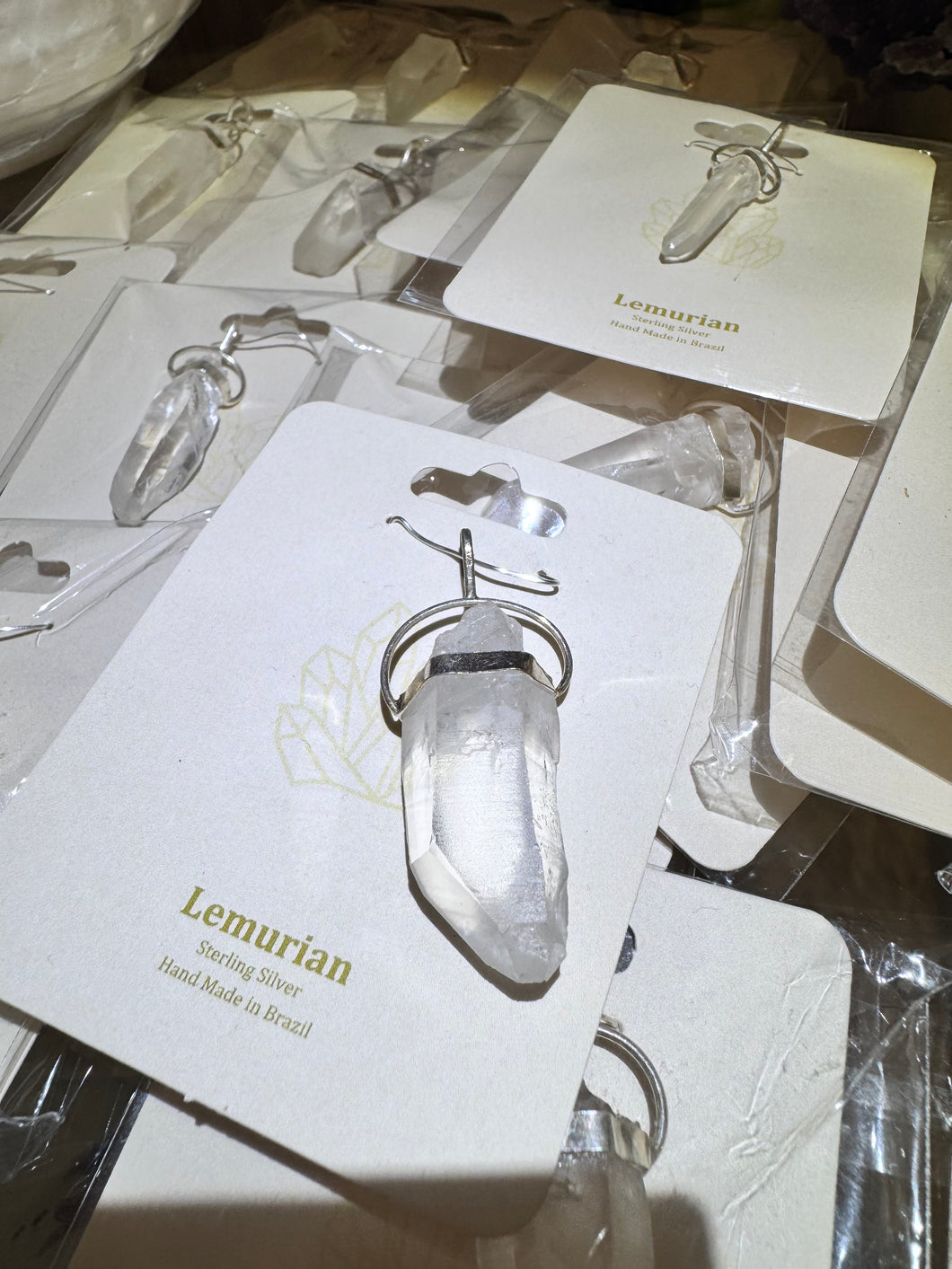 Lemurian Seed & Sterling Silver Pendant, Brazil
