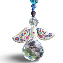 Load image into Gallery viewer, Faceted Crystal Chakra Sun Catcher/ Car Mirror
