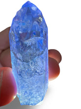 Load image into Gallery viewer, Periwinkle Aura Double Coated Lemurian Seed, Brazilian Quartz, USA aura
