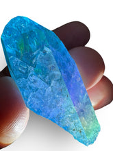 Load image into Gallery viewer, Ocean Aqua Aura Double Coated Lemurian Seed, Brazilian Quartz, USA aura
