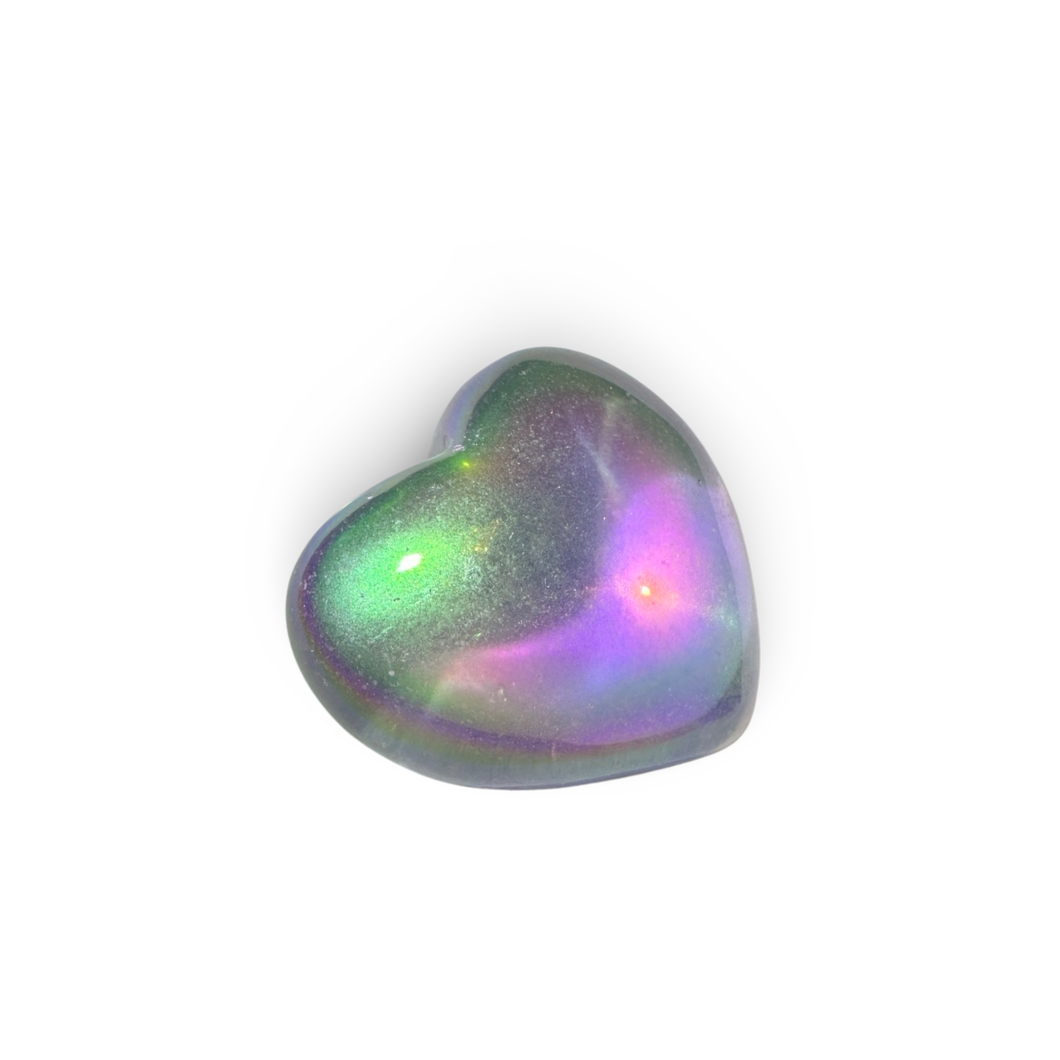 AAA Grade, Double Aura Coated Angel Aura Heart, USA