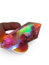 Load image into Gallery viewer, ‘Twin Flame’ Aura Double Coated &amp; Double Terminated, Brazilian Quartz, USA aura
