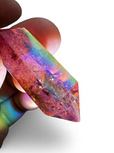 Load image into Gallery viewer, ‘Twin Flame’ Aura Double Coated &amp; Double Terminated, Brazilian Quartz, USA aura
