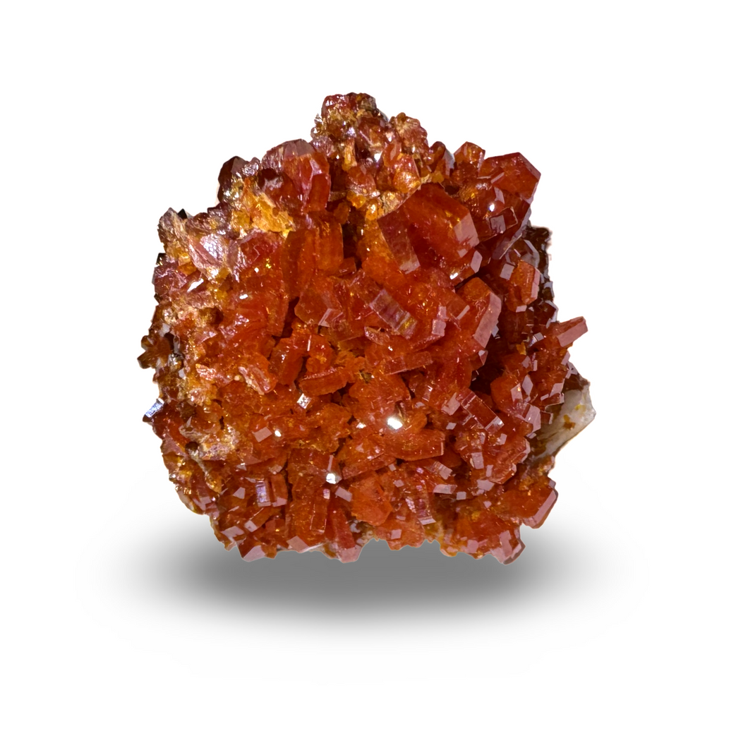 Vanadinite on Barite, Milbladen Mining District, Morocco