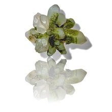 Load image into Gallery viewer, Druzy Epidote on Milk Quartz, Turkey
