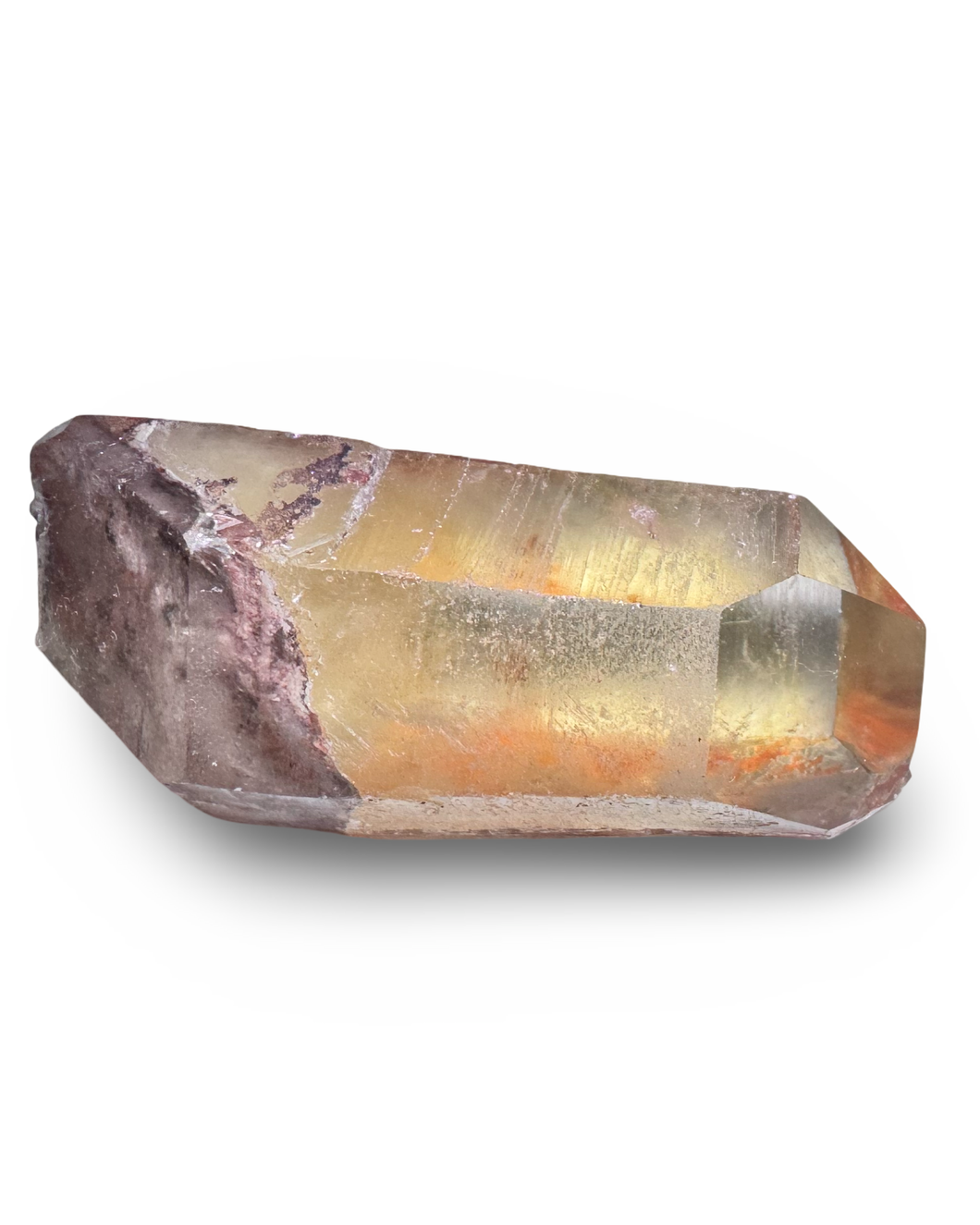 Blood Citrine Phantom Lemurian, Taquaral, Itinga, Minas Gerais, Brazil