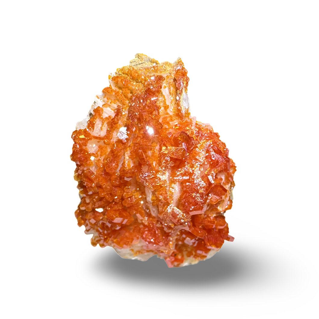 Vanadinite on Barite, Milbladen Mining District, Morocco