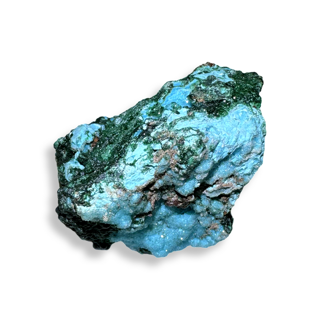 Druzy Chrysocolla & Botryoidal Malachite, DRC, Africa, L'Etoile du Congo Mine
