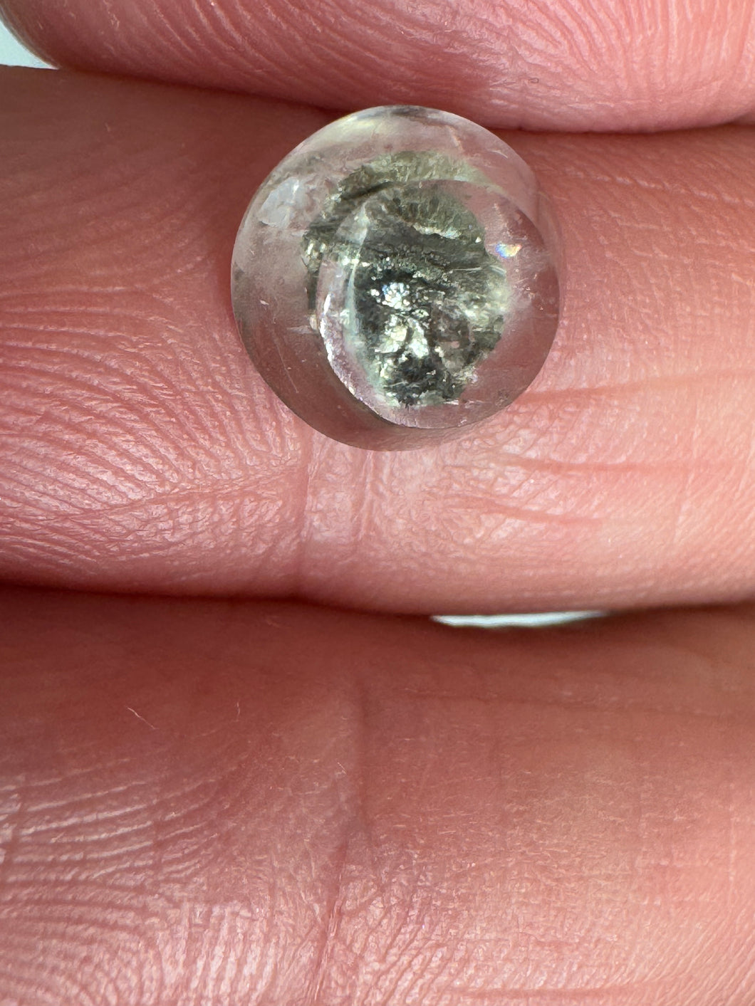 Pyrite Suns in Quartz Cabachon minis, Galileia, Minas Gerais, Brazil