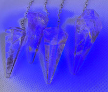 Load image into Gallery viewer, Ametrine Pendulum with UV Reactive Powellite Phantoms, Bahia, Brazil
