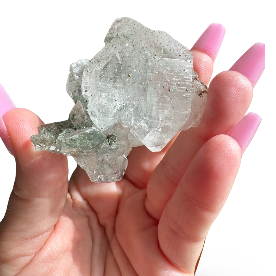 Anatase Chlorite Phantom Gwindel Himalayan Samadhi Quartz, Meru Peak, India