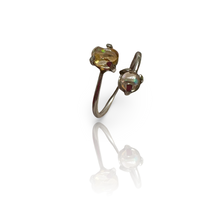 Load image into Gallery viewer, Adjustable Dual Golden Water Opal Sterling Silver Ring, Jalisco, Mexico
