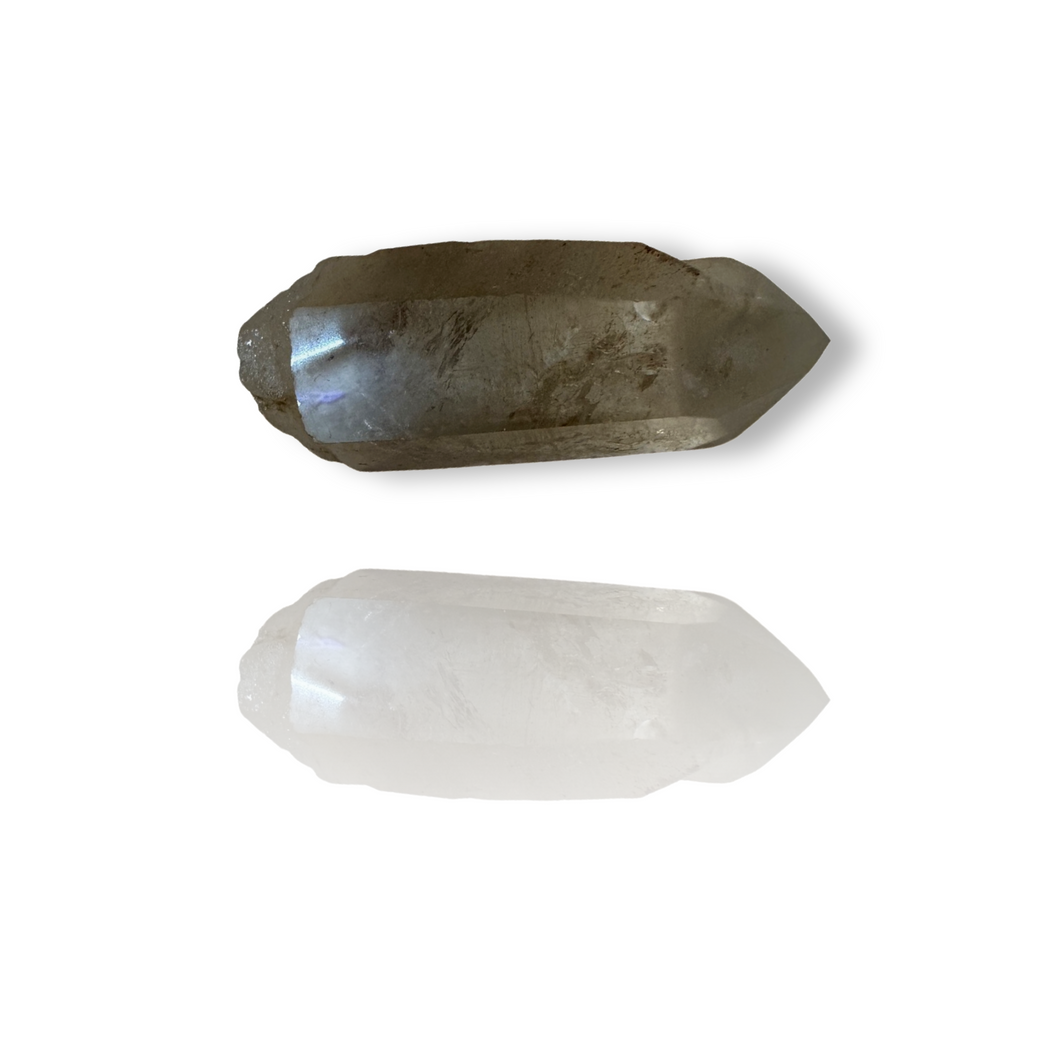 Phantom Citrine Master Lemurian Quartz with Red and Blue Anphibole, Brazil