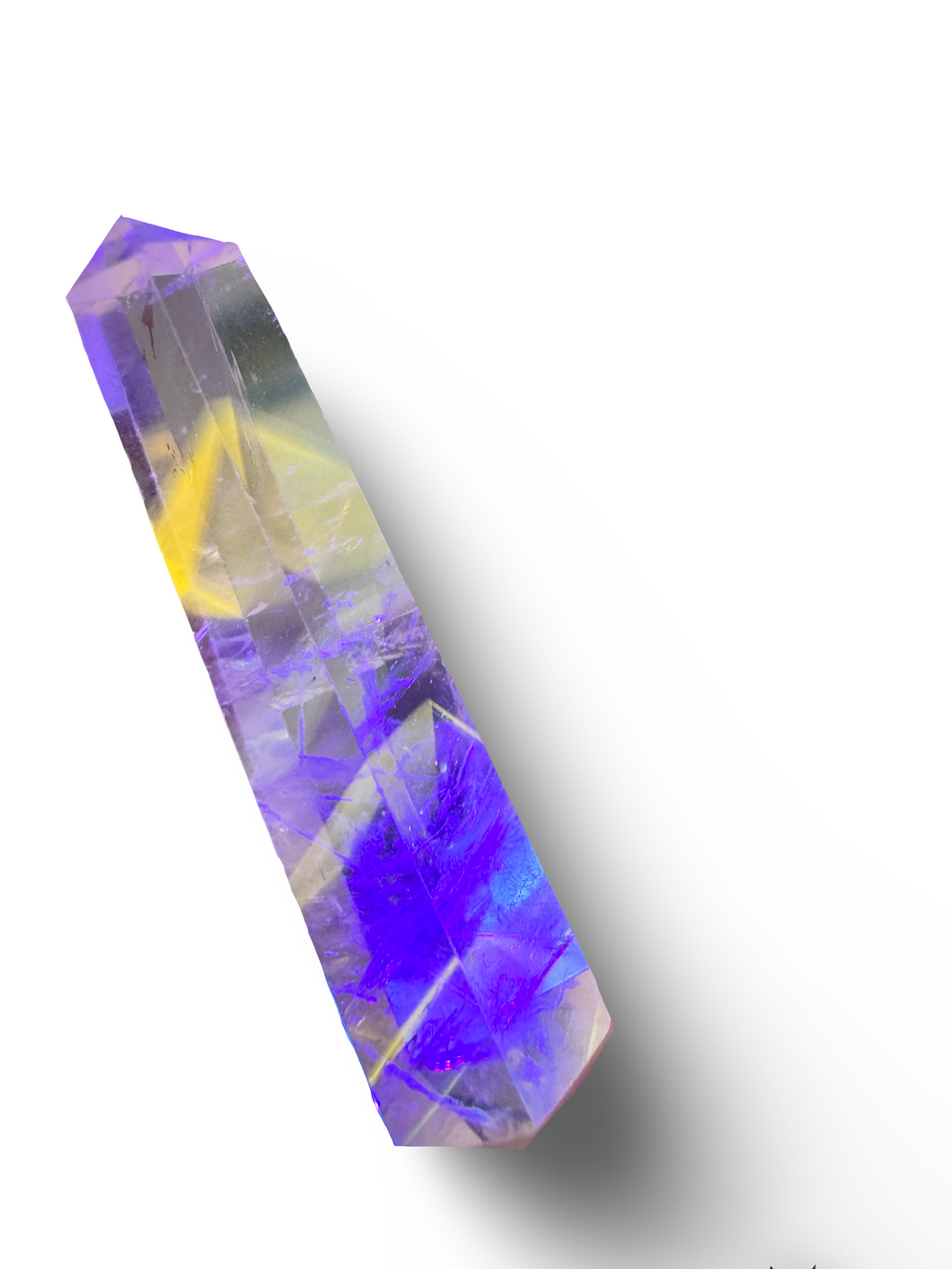 Ametrine Vogel with UV Reactive Powellite Phantoms, Galileia, Minas Gerais, Brazil