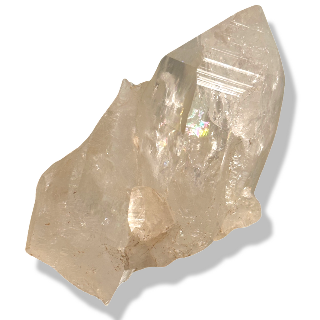 Golden Samādhi Himalayan Quartz Pointed Cluster, Meru Peak, India - Reserved