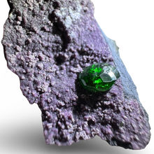 Load image into Gallery viewer, Rare Chromium Titanite with Amesite and Calcite, Saranovskii Mines, Perm Krai , Russia
