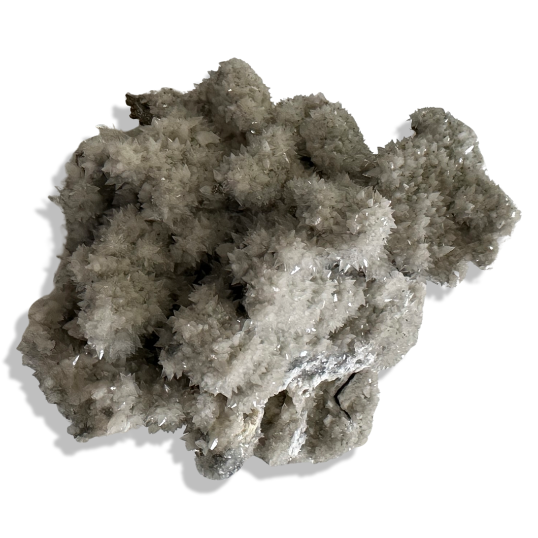 Dog Tooth Calcite with pyrite, Huxu Mine, Jiangxi, Dongxiang, China