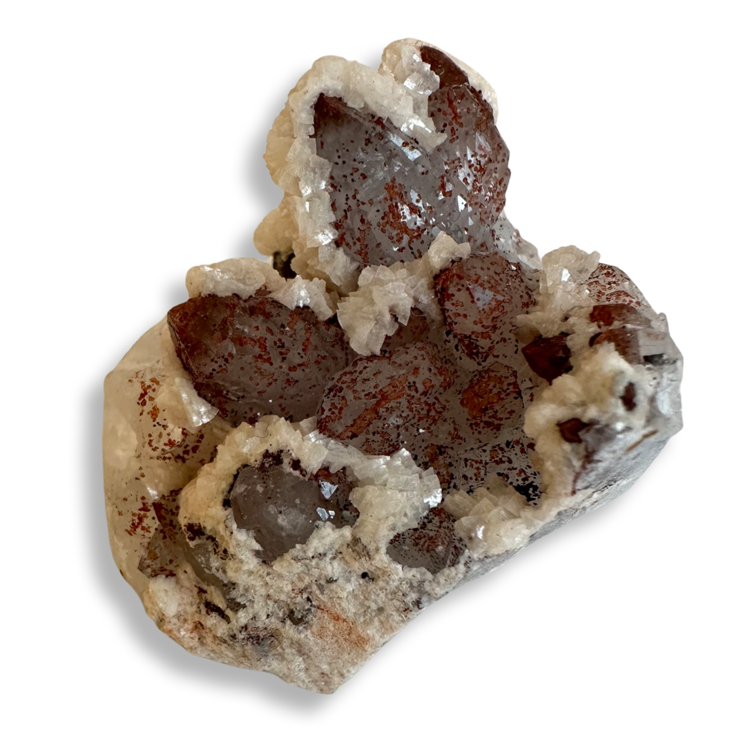 Calcite, Hematite, Pyrite, Jiangxi Dongxiang, China, Huxu Mine