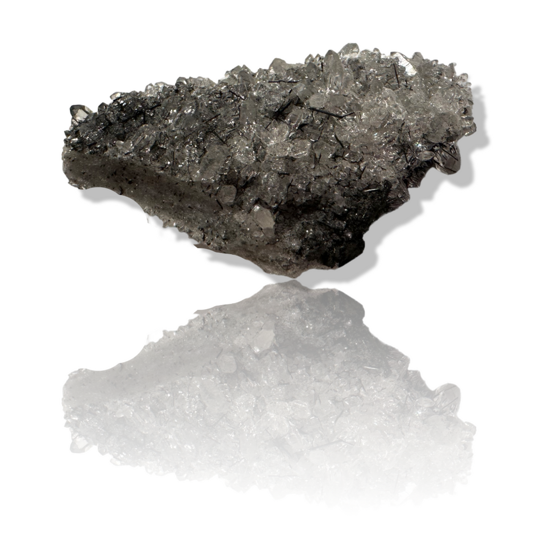 Black Samādhi Himalayan Quartz Pointed Cluster, Meru Peak, India