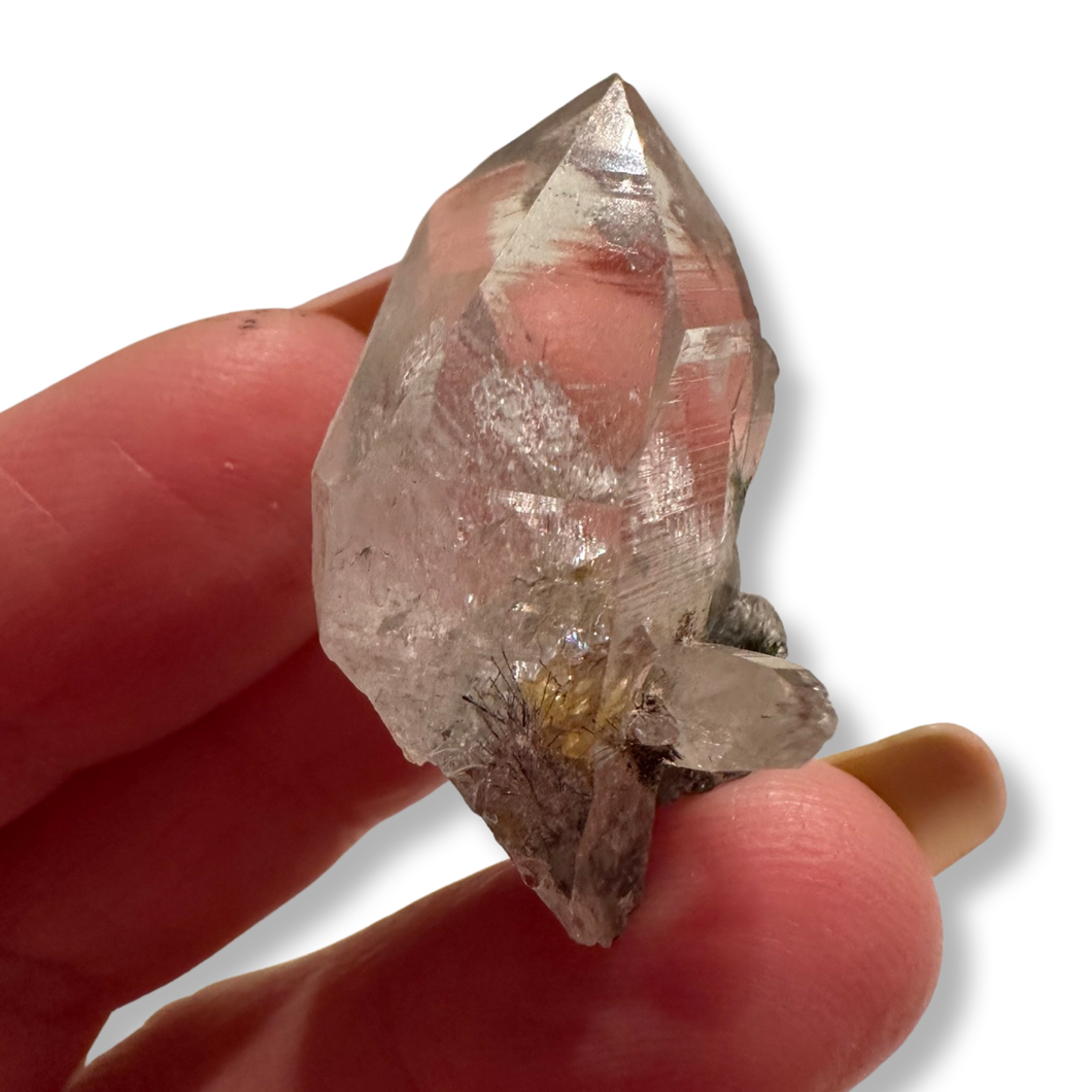 Black Samādhi Himalayan Quartz Pointed Cluster, Meru Peak, India