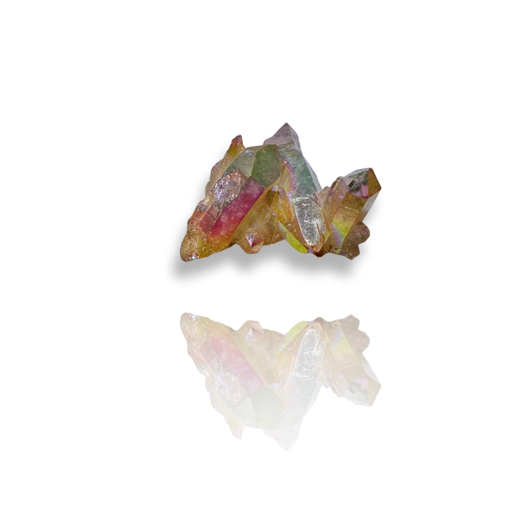 AAA Grade Double Coated Sunset Aura Quartz Mini Cluster, Brazil