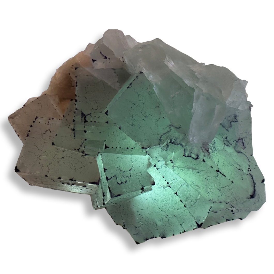 Edge-zoned Fluorite, Guizhou Province, Qinglong County, China