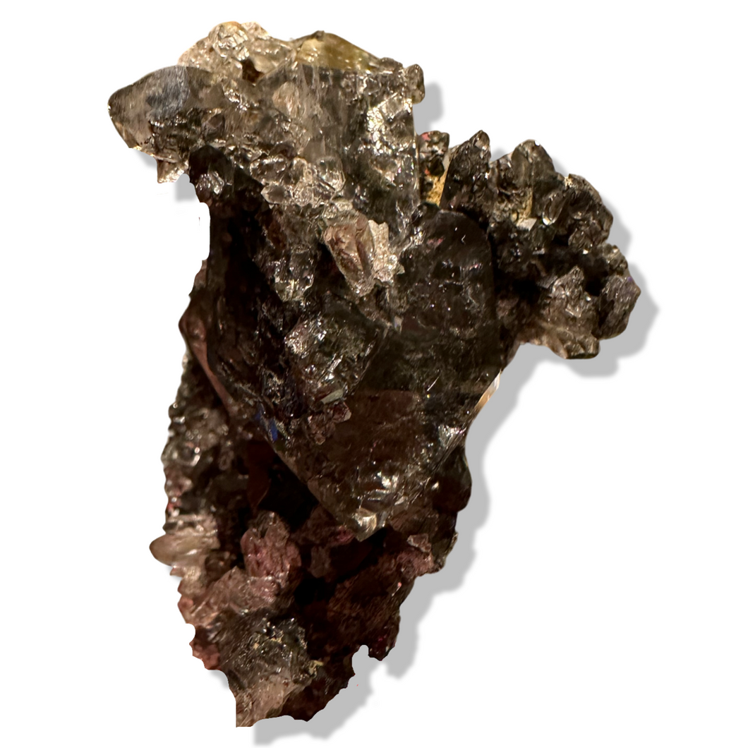 Black Samādhi Himalayan Quartz Pointed Cluster, Meru Peak, India