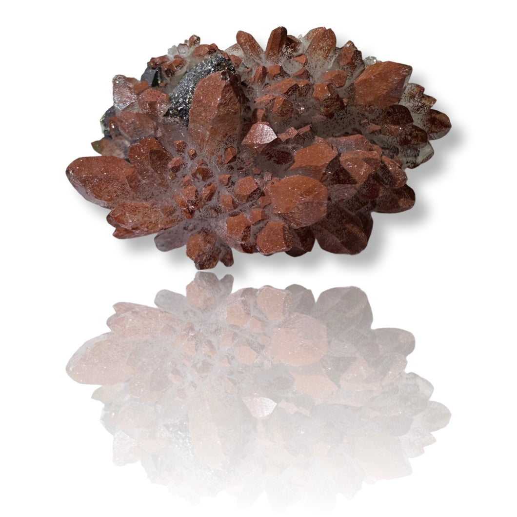 Hematite Quartz Calcite & Pyrite, Jiangxi Dongxiang, China, Huxu Mine