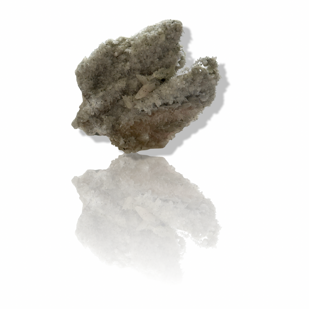 Dog Tooth Calcite with pyrite, Huxu Mine, Jiangxi, Dongxiang, China