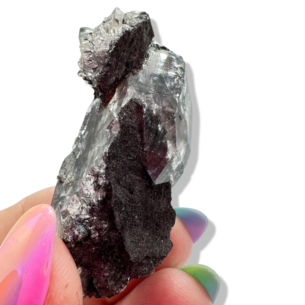 Black Samādhi Himalayan Quartz Pointed Cluster, Meru Peak, India