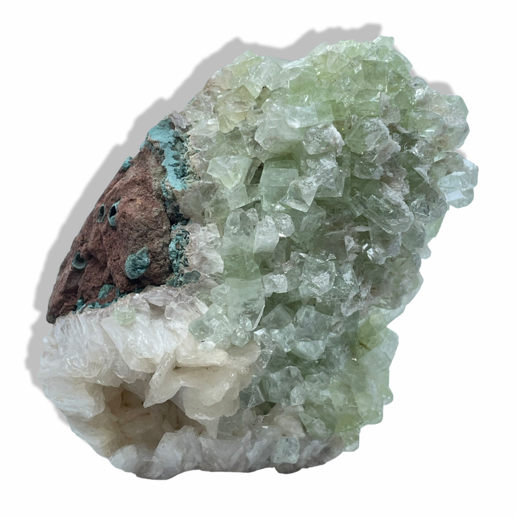 AA Grade Spring Green Apophyllite Zeolite Cluster, Deccan Traps, India